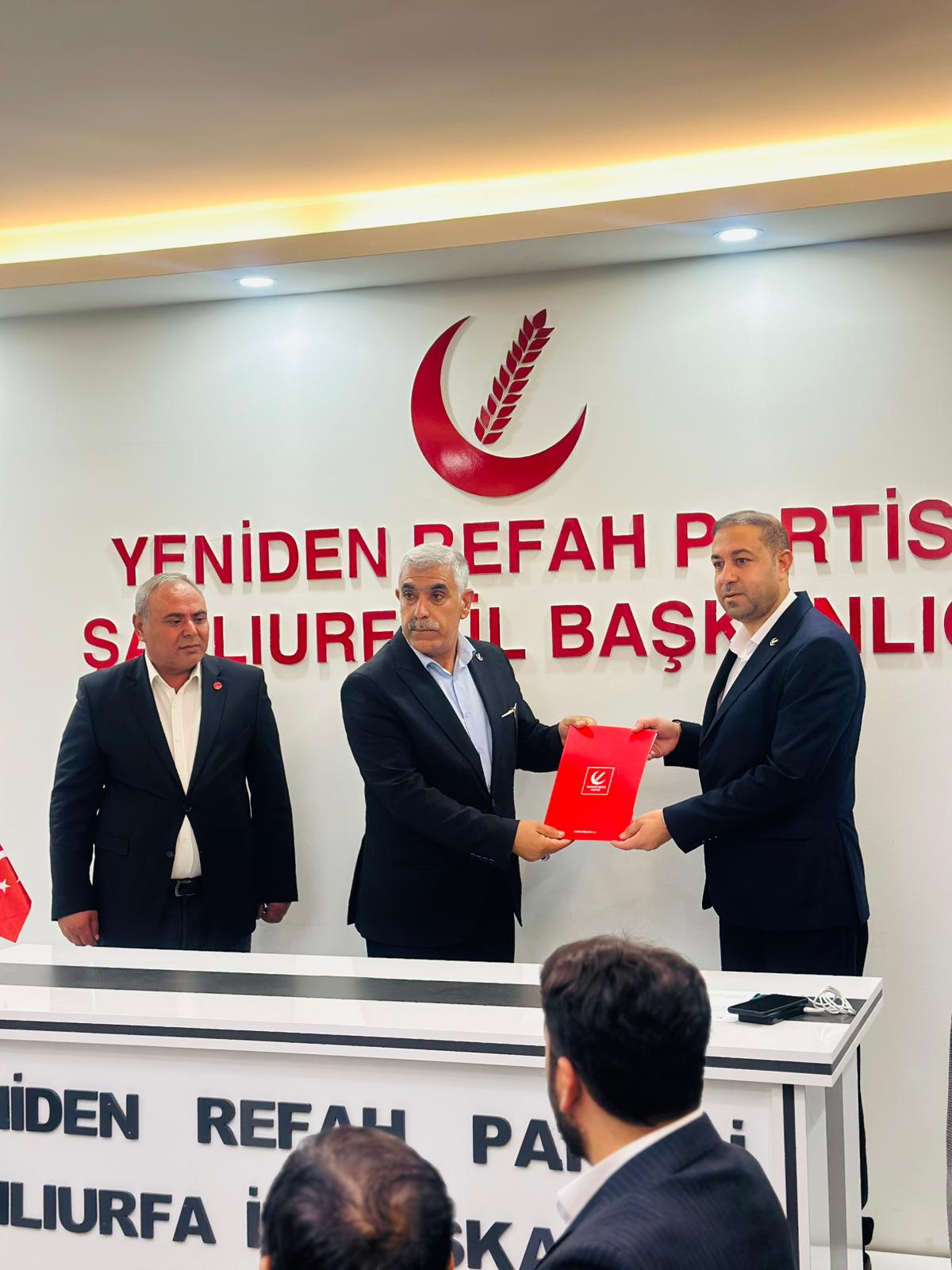 Yeniden Refah Partisi Akçakale İlçe Başkanlığı'na Mehmet Özal getirildi