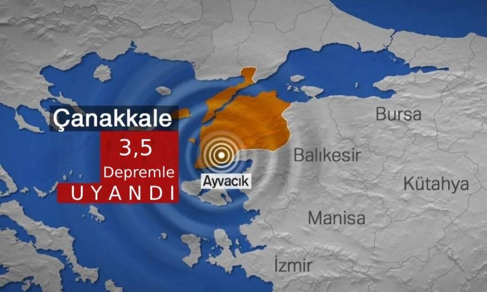 Çanakkale Ayvacık Açıklarında 3,7’lik Deprem
