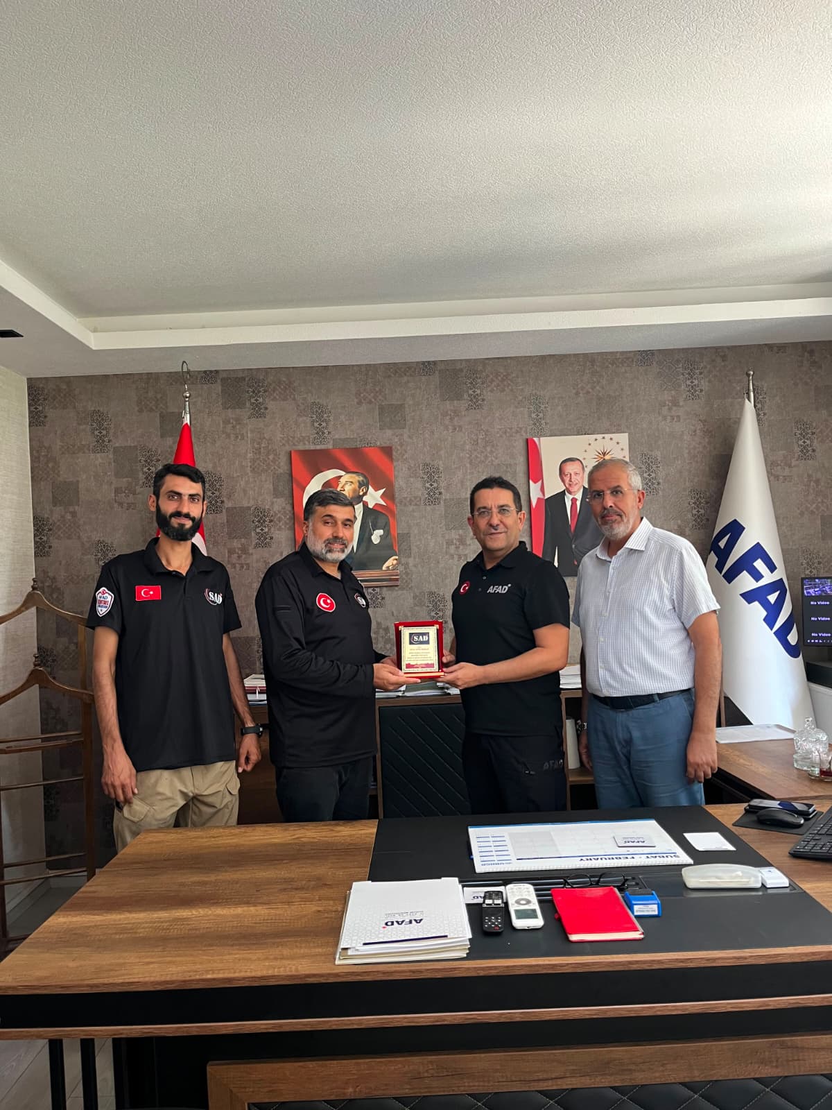SAD Arama Kurtarma Ekibinden Şelal Ufuk Ergeldi'ye Veda Ziyareti