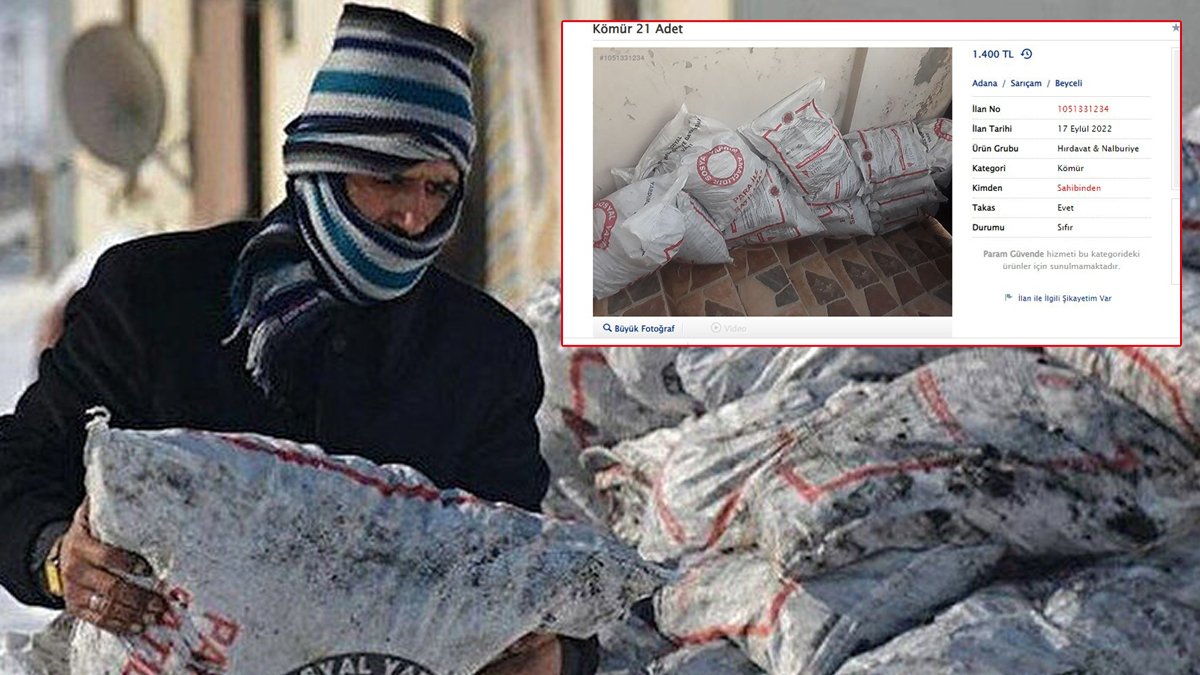 Yoksulun yardım kömürü sosyal medyada satışa çıktı