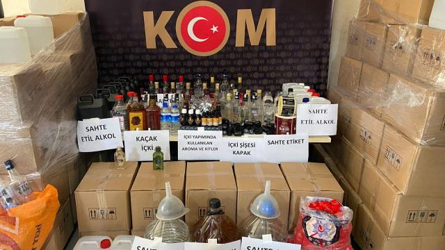  sahte alkol ele geçirildi