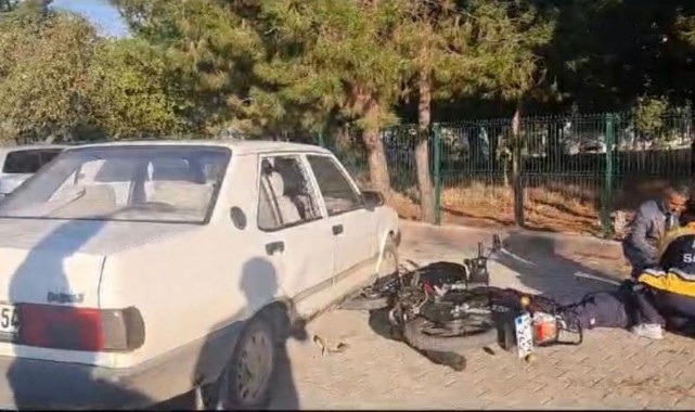 Burdur'da otomobil ile motosiklet çarpıştı: yaralı var