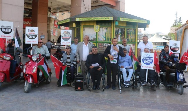 Şanlıurfa'da engellilerden Filistin'e destek yağmuru