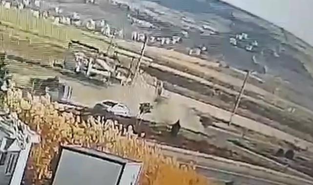 Şanlıurfa'da 2 kişinin yaralandığı kaza kamerada